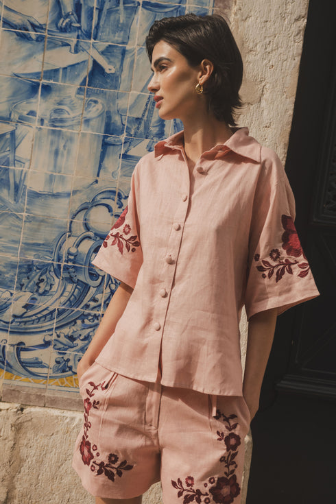 Camisa Manga Corta Inamorata Cherry Blush